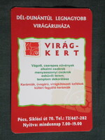 Card calendar, flower garden flower store, Pécs, 2004, (6)