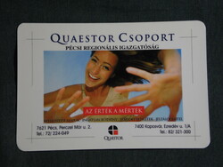 Kártyanaptár, Quaestor befektetési tőzsdei csoport, Kaposvár, női modell, 2004, (6)