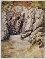 Artwork by Béla Zombory - Moldovan - landscape, watercolor