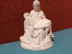 Michelangelo Pieta, Mária és Jézus, vallási kegytárgy, alabástrom szobor