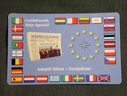 Card calendar, épszabadság daily newspaper, newspaper, magazine, country flags, 2004, (6)