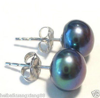 Real freshwater pearl 925 earrings, in two colors.