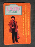 Kártyanaptár, Lady Moletti, Molett ruházat divat, női modell, Debrecen, 2004, (6)