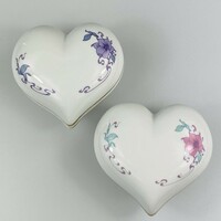 Hóllóháza porcelain heart-shaped bonbonnier