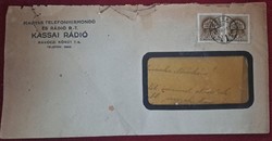 Kassa radio envelope with a letter in it