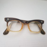 2 retro old glasses together
