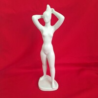 Art deco Drasche porcelán női akt szobor