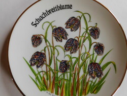 Botanical decorative plate - checkered lily
