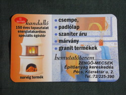 Card calendar, zengő mecsek building material trading, Pécs, 2005, (6)