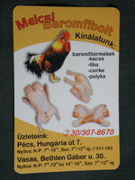 Card calendar, poultry meat shop in Melcs, Pécs, Vasas, 2005, (6)