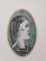Hollóházi Saxon endre porcelain pendant