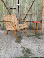 Menő dizájn szövet fotel Vintage-lounge-chair-by-Interier-Praha-Czechoslovakia-1960s