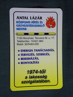 Card calendar, Lázár Antal, master central heating and gas fitter, bonyhád, 2005, (6)