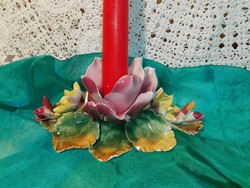 Beautiful hand-shaped and painted candle holder flower bouquet.