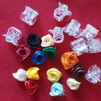 Wedding had04 - self-made hair clip, bite clip with 15mm rose - in several colors