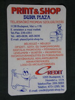 Card calendar, print shop duna plaza, Budapest, stamp printing service, 2005, (6)