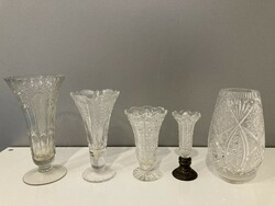 Glass vases 5 pcs