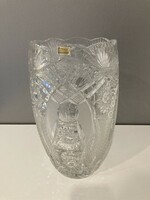Parádi csiszolt üveg váza, nagy méretű