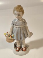 Bertram German porcelain little girl with a basket