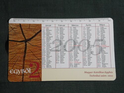 Card calendar, religion, Hungarian Catholic Church, name day, 2005, (6)