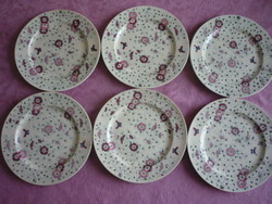 6 Pcs. Antique Zsolnay, family stamped plate 2402 16
