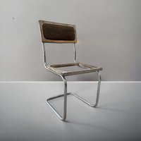 Retro, loft, industrial design tubular frame chair