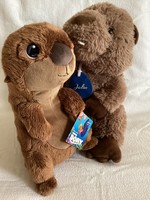 Plush toy beaver and otter fairy tale character