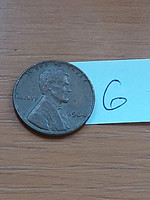 Usa 1 cent 1964 abraham lincoln, copper-zinc 6
