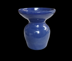 Blue juried vase or candle holder