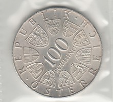 Silver 100 schilling '1976 Innsbruck Winter Olympics'