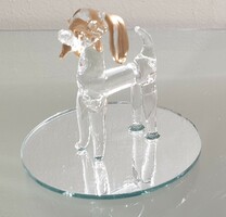 Retro glass dog ornament