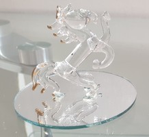 Retro glass horse ornament