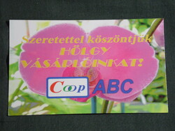 Card calendar, coop food abc stores, women's day gift, flower, 2005, (6)