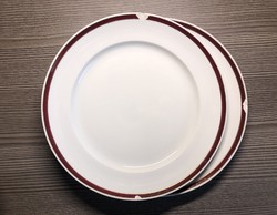 Alföldi brown striped porcelain plate 2 pcs