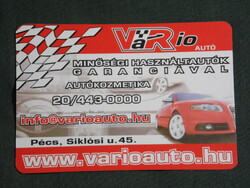 Card calendar, vário used car car cosmetics, Pécs, 2006, (6)