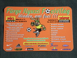 Card calendar, agile bunny soccer world sports store, Pécs, graphic designer, advertising figure, rabbit, 2005, (6)