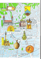 Pécs map / unused / luxury