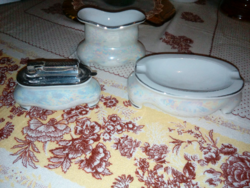 Retro jarolina eosin glazed polish porcelain smoking set