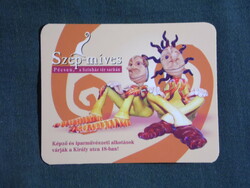 Card calendar, smaller size, fine arts and crafts shop, ceramic figures, dolls, Pécs, 2006, (6)