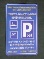 Card calendar, Budapest, Ferihegy low-rise parking lot with airport shuttle, 2006, (6)