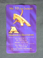 Card calendar, aurum pawn shops and jewelry stores, Pécs, 2006, (6)