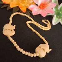 Old hand carved bone necklaces