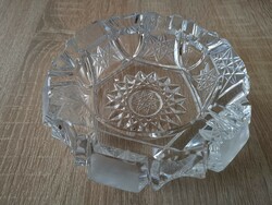 Thick-walled crystal ashtray