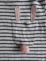 Striped long-sleeved cotton top (for 3-4 year old girls)