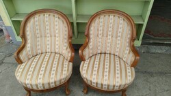 2 small baroque armchairs