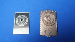 2 50-year athletic sports medals, plaques