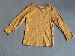 Long-sleeved yellow, heart-shaped cotton top (for 3-4 year old girls)