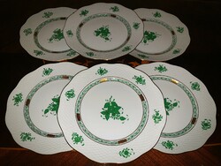 Herend green appony appetizer plate 6 pcs