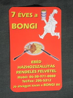 Card calendar, Bong food courier Pécs, graphic artist, advertising figure, chef, 2006, (6)
