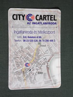 Card calendar, city cartel real estate office, érd, with map, 2007, (6)